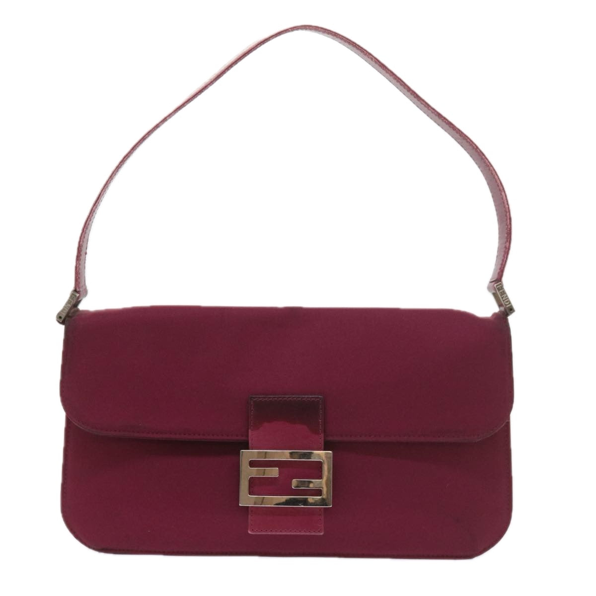 FENDI Mamma Baguette Shoulder Bag Nylon Bordeaux58685