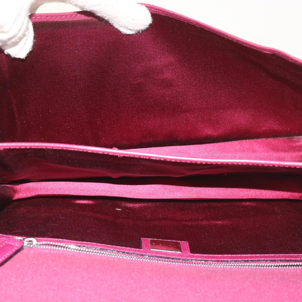 FENDI Mamma Baguette Shoulder Bag Nylon Bordeaux58685