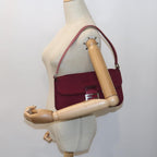 FENDI Mamma Baguette Shoulder Bag Nylon Bordeaux58685