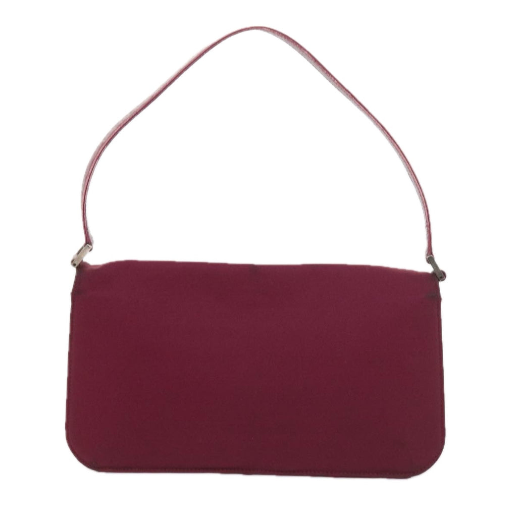 FENDI Mamma Baguette Shoulder Bag Nylon Bordeaux58685