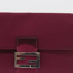 FENDI Mamma Baguette Shoulder Bag Nylon Bordeaux58685