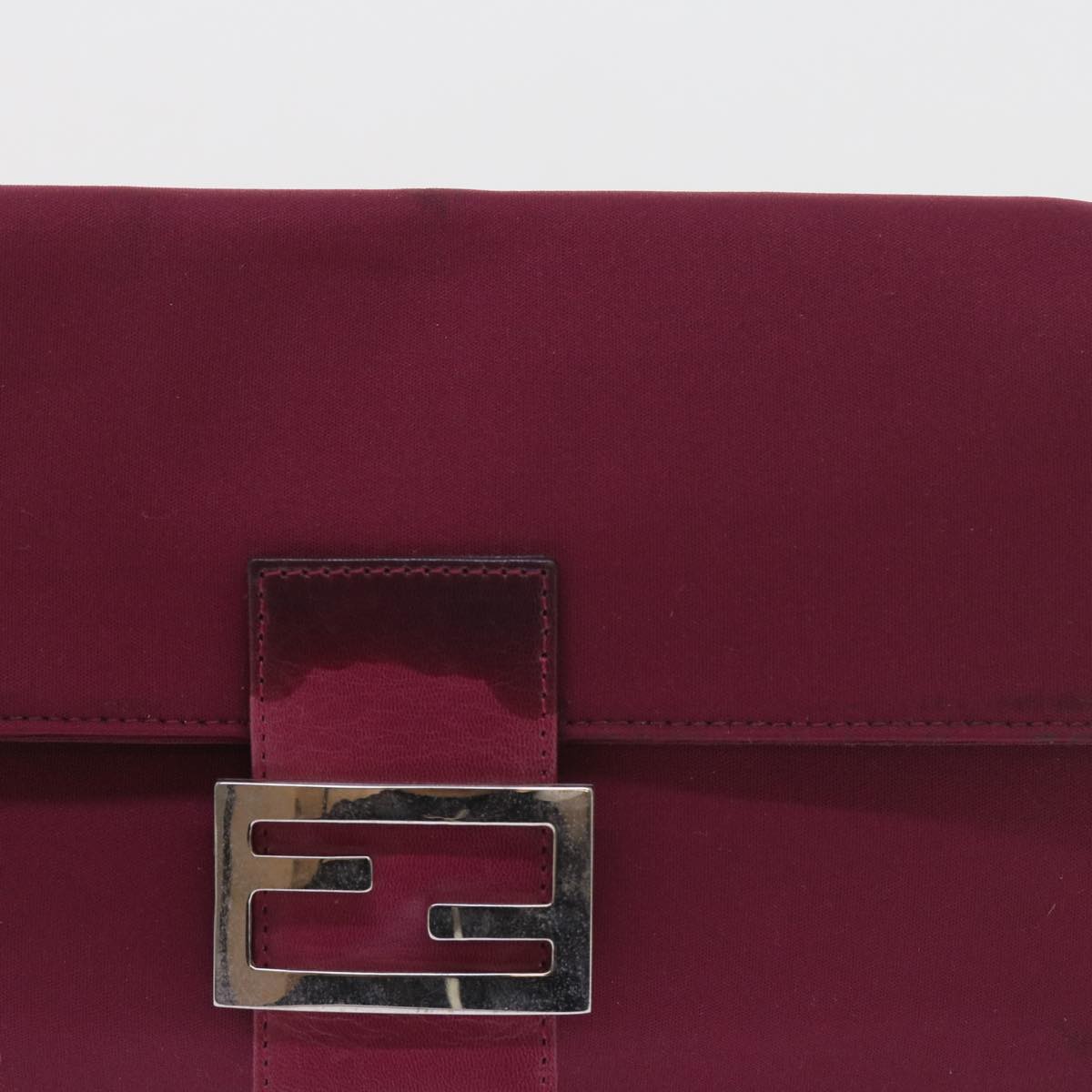FENDI Mamma Baguette Shoulder Bag Nylon Bordeaux58685