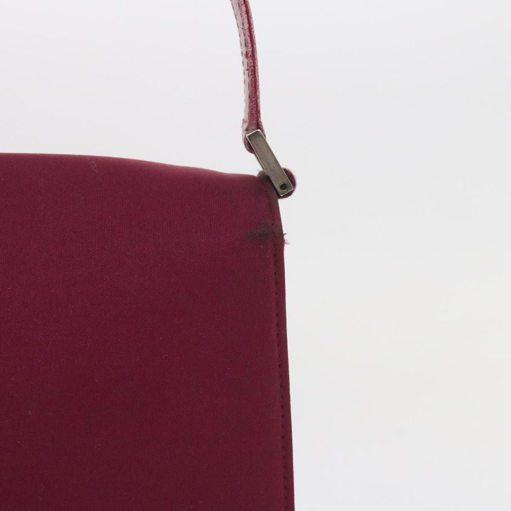 FENDI Mamma Baguette Shoulder Bag Nylon Bordeaux58685