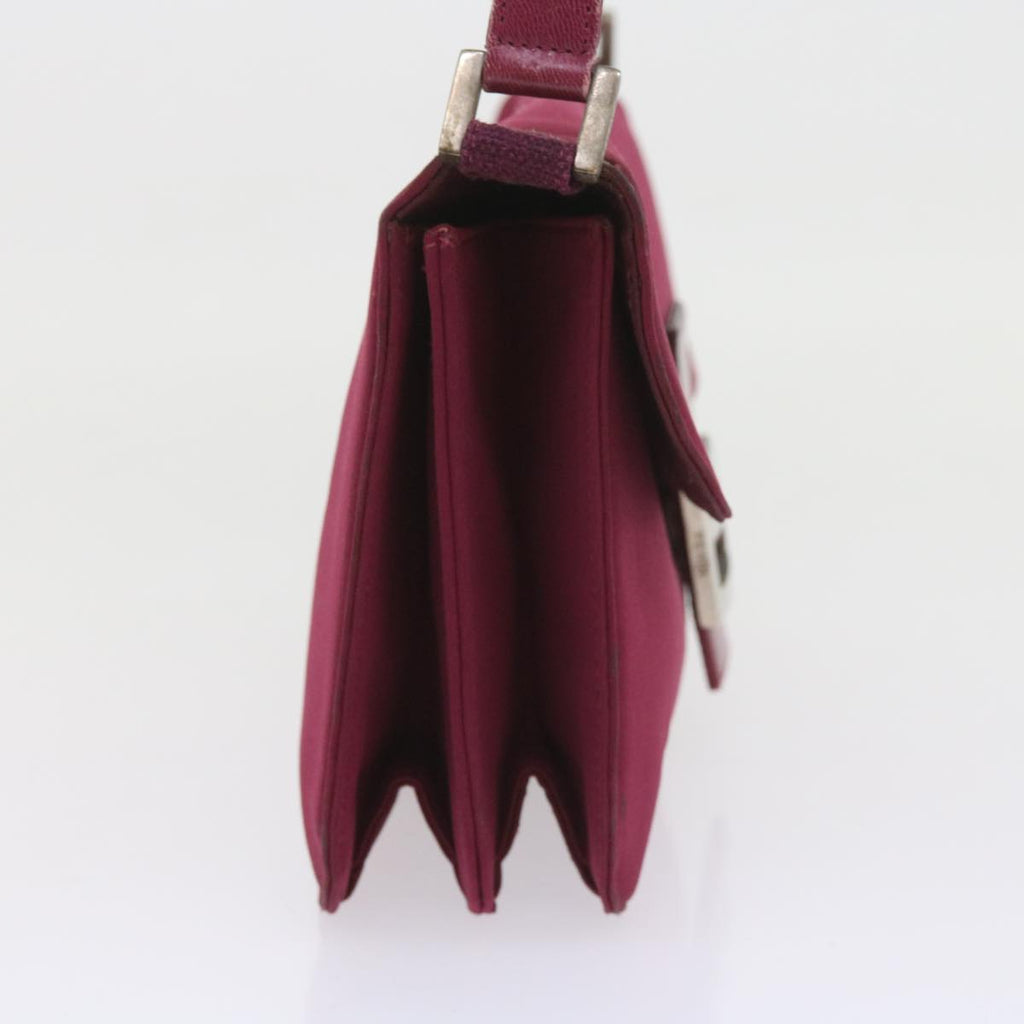 FENDI Mamma Baguette Shoulder Bag Nylon Bordeaux58685