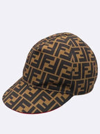 Fendi FXQ498 A6NR FF Logo Ball Cap Hat