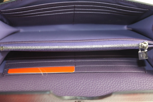 Hermes Wallet H569 Ladies Lambskin Purple