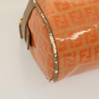 FENDI Zucchino Canvas Hand Bag Coated Canvas Orange58780