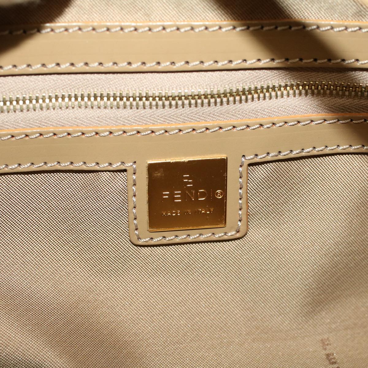 FENDI Zucchino Canvas Hand Bag Coated Canvas Orange58780