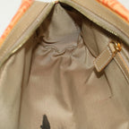 FENDI Zucchino Canvas Hand Bag Coated Canvas Orange58780