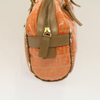 FENDI Zucchino Canvas Hand Bag Coated Canvas Orange58780
