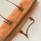 FENDI Zucchino Canvas Hand Bag Coated Canvas Orange58780