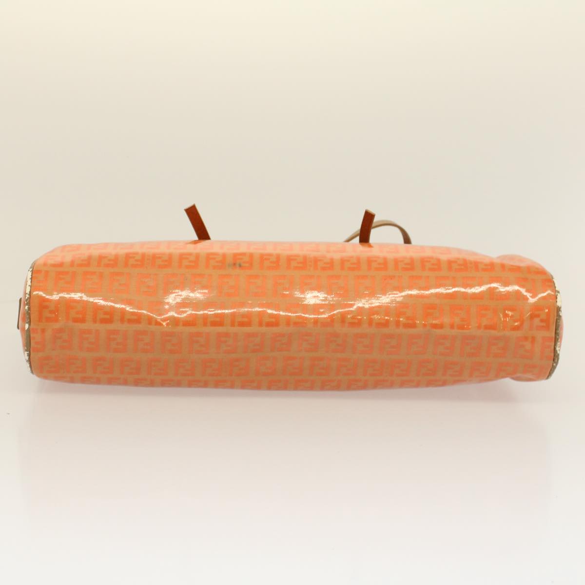 FENDI Zucchino Canvas Hand Bag Coated Canvas Orange58780
