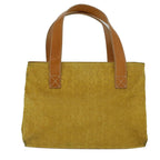 CELINE C Macadam Canvas Hand Bag Yellow  58815