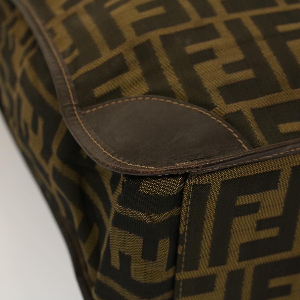 FENDI Tote Bag Nylon Brown Black58820