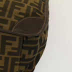 FENDI Tote Bag Nylon Brown Black58820
