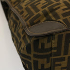 FENDI Tote Bag Nylon Brown Black58820