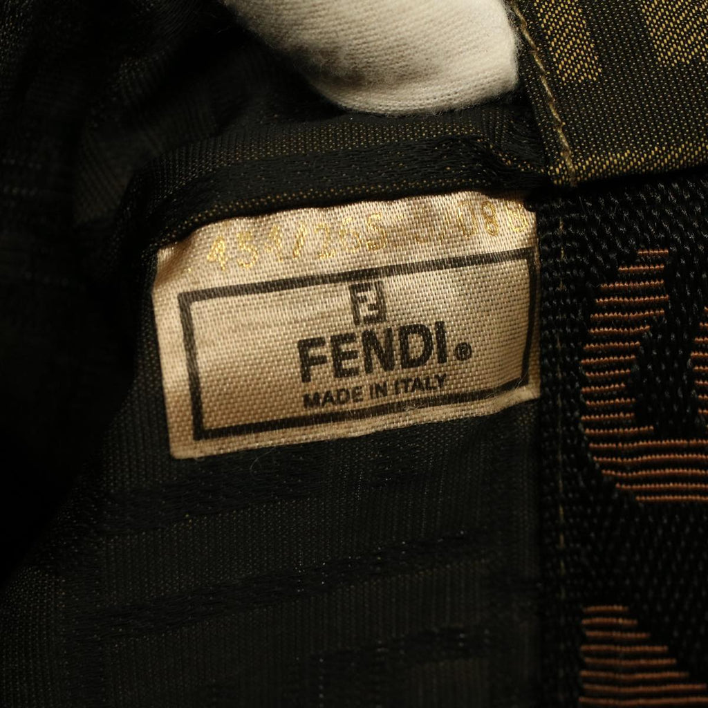 FENDI Tote Bag Nylon Brown Black58820
