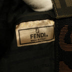 FENDI Tote Bag Nylon Brown Black58820