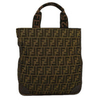 FENDI Tote Bag Nylon Brown Black58820