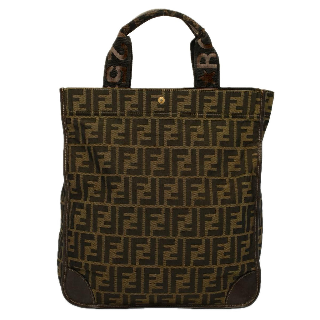 FENDI Tote Bag Nylon Brown Black58820