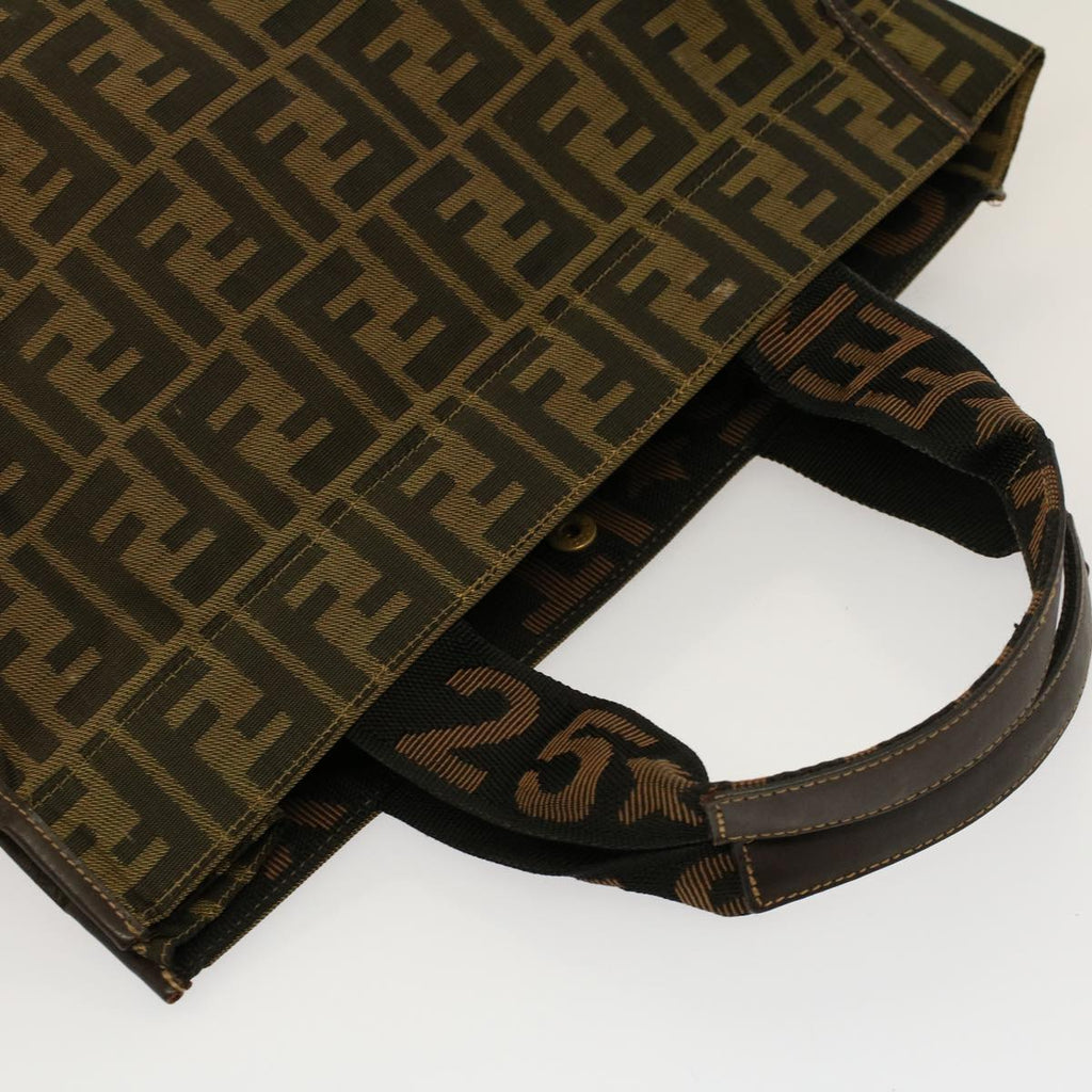 FENDI Tote Bag Nylon Brown Black58820