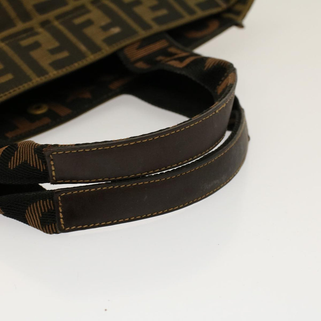 FENDI Tote Bag Nylon Brown Black58820
