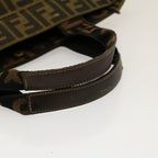 FENDI Tote Bag Nylon Brown Black58820