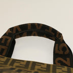 FENDI Tote Bag Nylon Brown Black58820