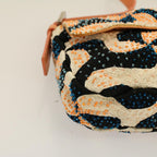 FENDI Mamma Baguette Shoulder Bag beads White Orange58824A