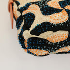 FENDI Mamma Baguette Shoulder Bag beads White Orange58824A