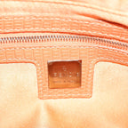 FENDI Mamma Baguette Shoulder Bag beads White Orange58824A