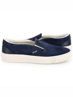 B101 Suede Smooth Calfskin Slip On Sneakers Navy Dior