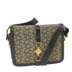 CELINE C Macadam Canvas Shoulder Bag Beige  58911