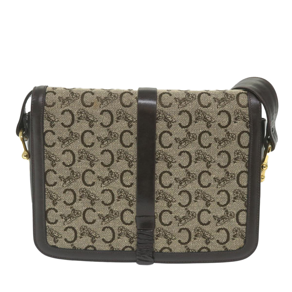 CELINE C Macadam Canvas Shoulder Bag Beige  58911