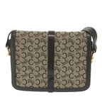CELINE C Macadam Canvas Shoulder Bag Beige  58911