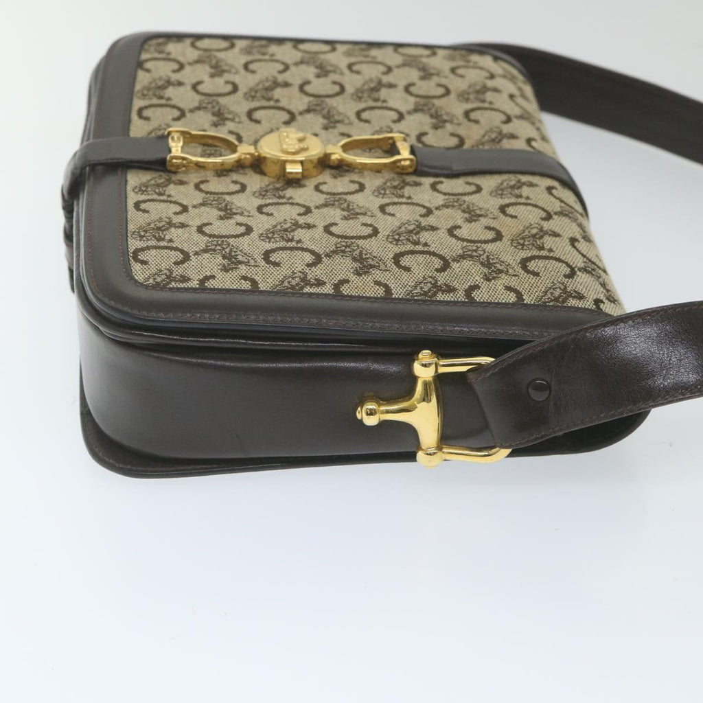 CELINE C Macadam Canvas Shoulder Bag Beige  58911