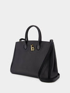 Burberry Rocking Horse Small Leather Tote Bag Black