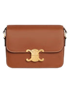 CELINE Natural TIN Triomphe Calfskin Cross Bag Tan