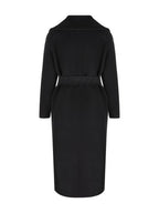 Fendi Shawl Collar Belt Coat Black