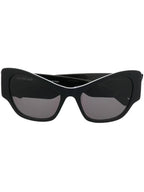 Balenciaga Eyewear Enamel Logo Cat Eye Frame Sunglasses BB0259S