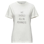 Dior We Should All Be Feminists Reversed Print Cotton Linen Tshirt