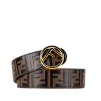 Fendi Zucca Belt Brown PVC