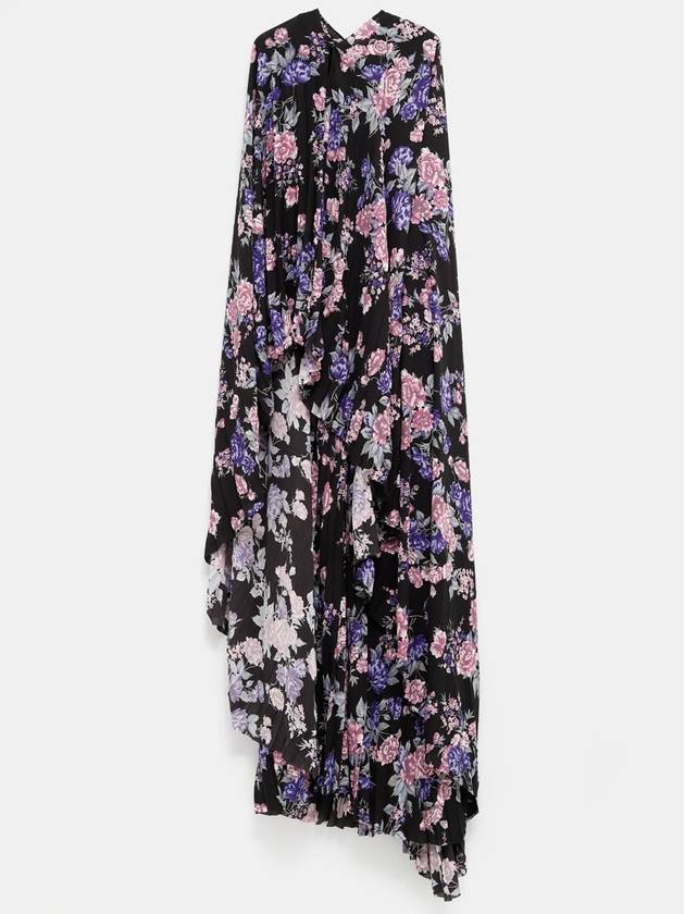 Balenciaga pleated jersey dress WITH floral print 790632TQL345261 B0651113003