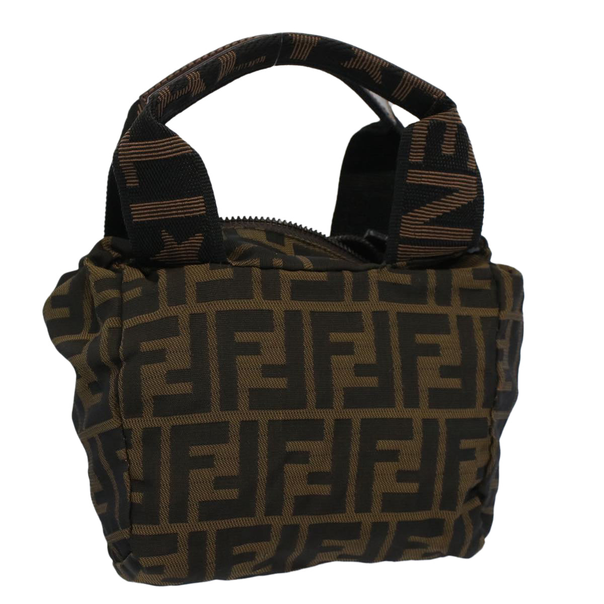 FENDI Zucca Canvas Hand Bag Black Brown59091