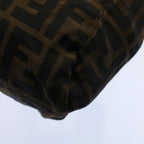 FENDI Zucca Canvas Hand Bag Black Brown59091