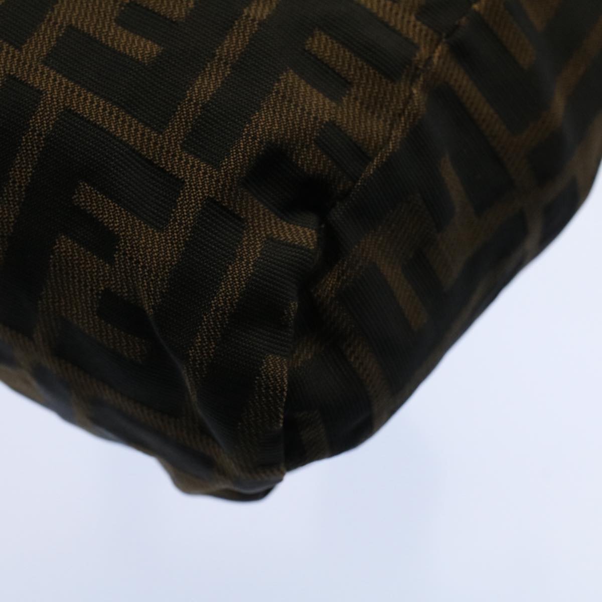 FENDI Zucca Canvas Hand Bag Black Brown59091