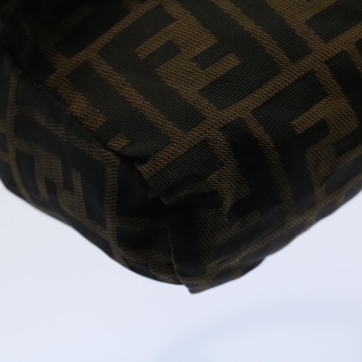 FENDI Zucca Canvas Hand Bag Black Brown59091
