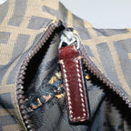 FENDI Zucca Canvas Hand Bag Black Brown59091