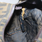 FENDI Zucca Canvas Hand Bag Black Brown59091