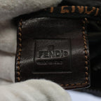 FENDI Zucca Canvas Hand Bag Black Brown59091